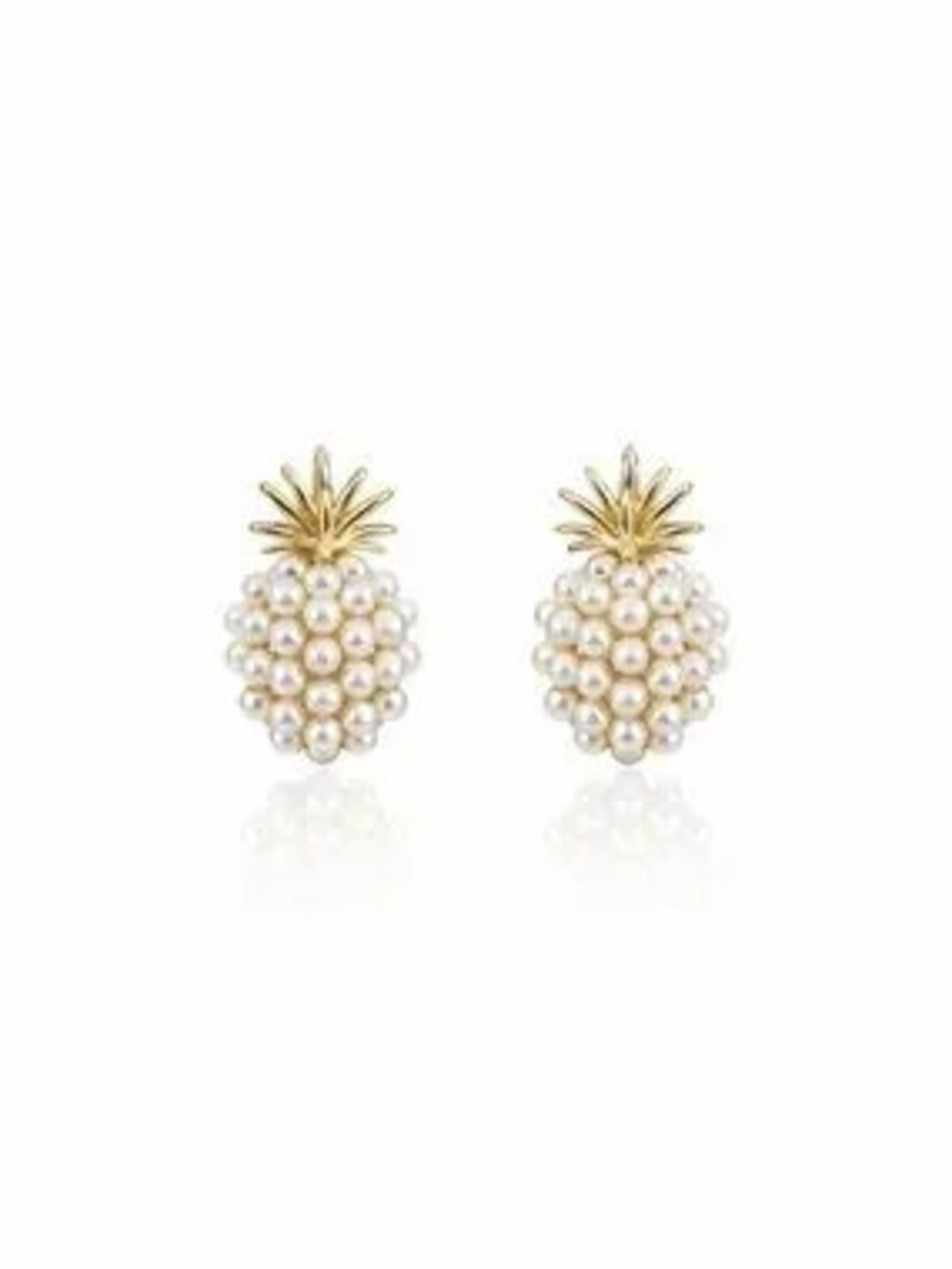 Pearl Pineapple Stud Earrings